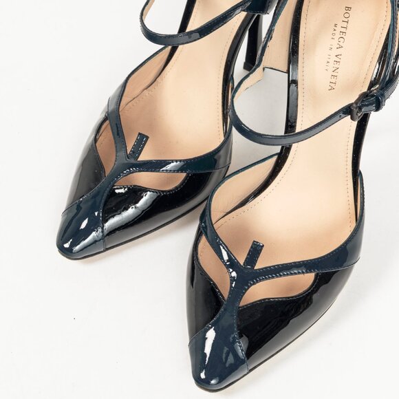 Bottega Veneta AW/12 Runway Vernice Black & Blue Patent-Leather Mary-Jane Heels - Picture 6 of 9